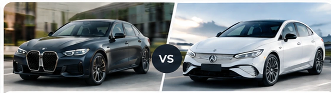BMW i4 and Mercedes-Benz EQE